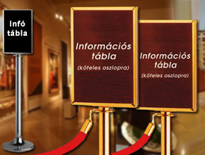 Kordonoszlop információs tábla